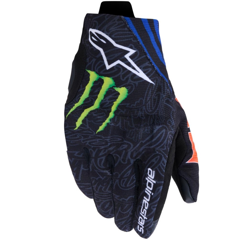 Alpinestars Reef V2 FQ20 mootorrattakindad, kollektsioon must-fluo punane-sinine-roheline
