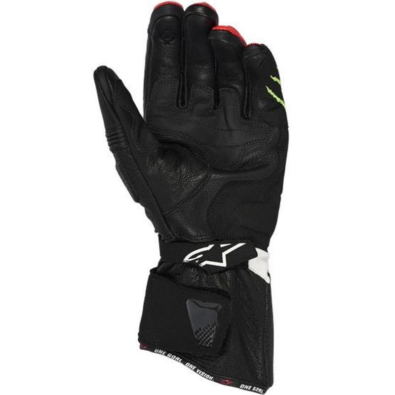 Alpinestars SP-3 FQ20 mootorrattakindad, must-fluorestseeriv, punane-valge