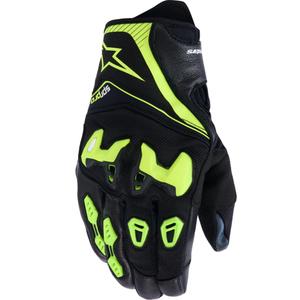 Alpinestars SP-R PRO mootorratta kindad must-fluorestseeruv kollane