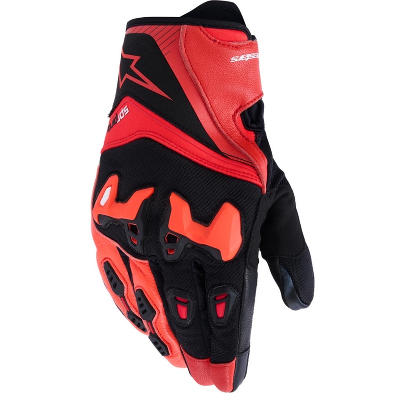 Alpinestars SP-R PRO mootorratta kindad punased-fluorestseerivad punased-mustad