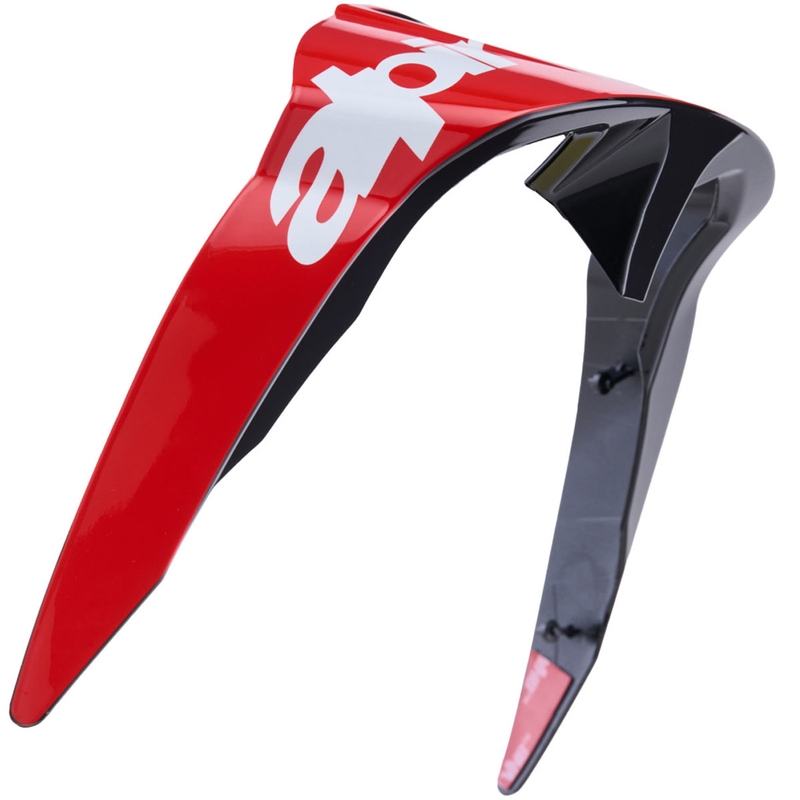 Aerodünaamiline spoiler Alpinestars Supertech R10 Arius mootorrattakiivrile, standardprofiiliga, fluorestsentspunane-punane-valge