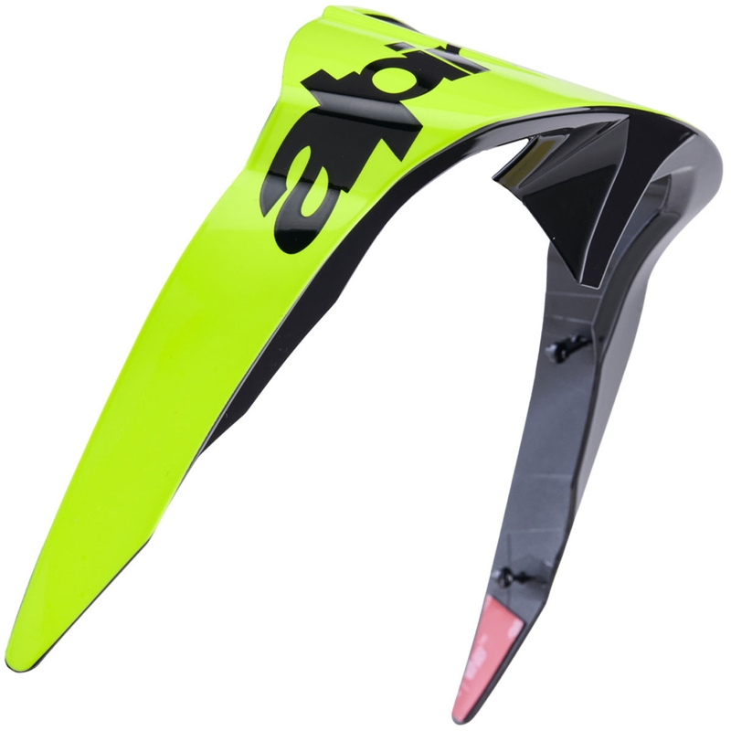 Aerodünaamiline spoiler Alpinestars Supertech R10 Arius mootorrattakiivrile, standardprofiiliga, fluokollane-must