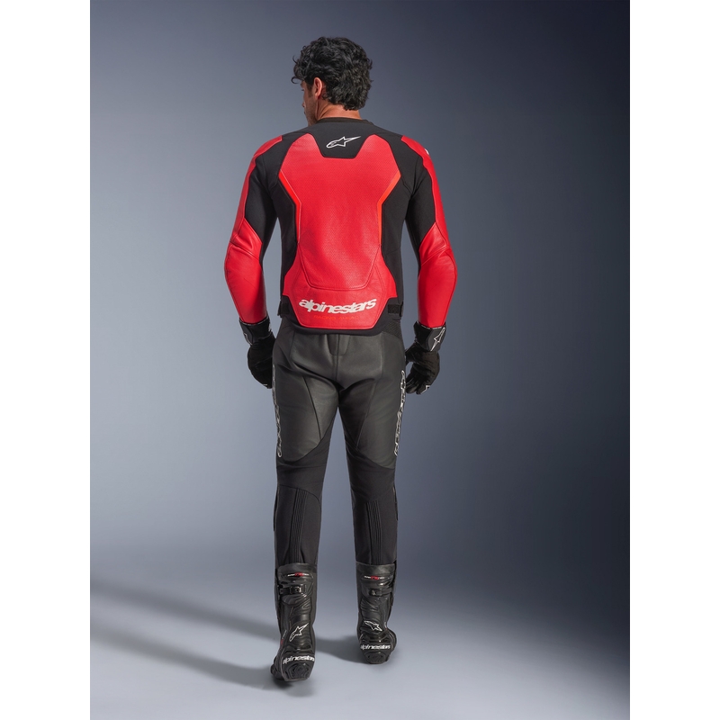 Alpinestars GP Force V2 Airflow nahkjakk, fluorestsentse punane-must-valge