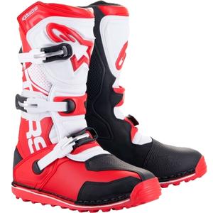 Alpinestars Tech Trial mootorratta saapad valge-punane-mustad