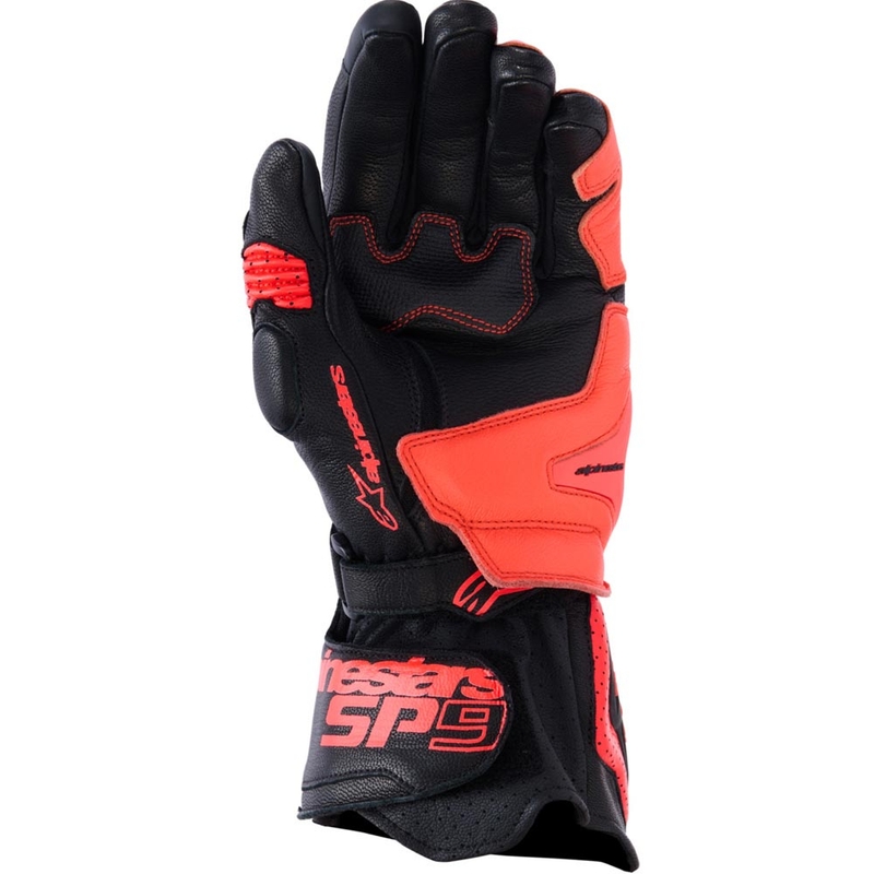 Alpinestars SP-9 mootorratta kindad must-punane