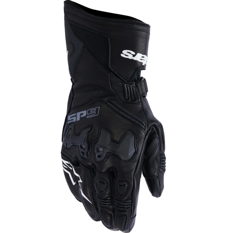 Alpinestars SP-9 mootorratta kindad must-valged