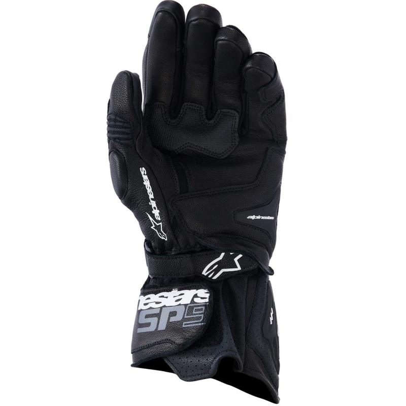 Alpinestars SP-9 mootorratta kindad must-valged