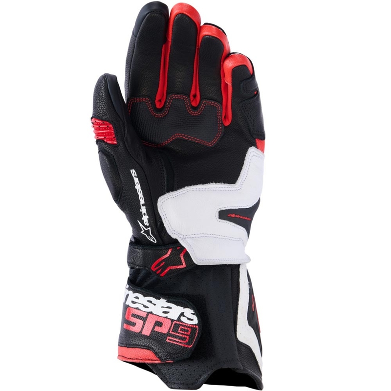 Alpinestars SP-9 mootorratta kindad must-valge-punane