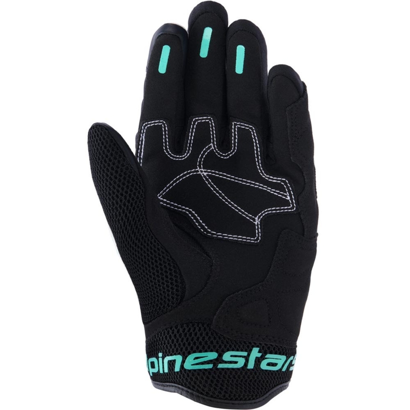 Alpinestars Stella Mogress Airflow naiste mootorratta kindad valge-must-türkiissinine