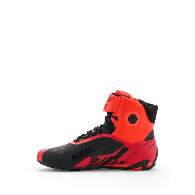 Alpinestars Faster-4 MM93 mootorrattasaapad, fluo kollektsioon, punane-punane-must