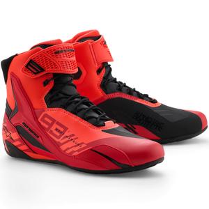 Alpinestars Faster-4 MM93 mootorrattasaapad, fluo kollektsioon, punane-punane-must