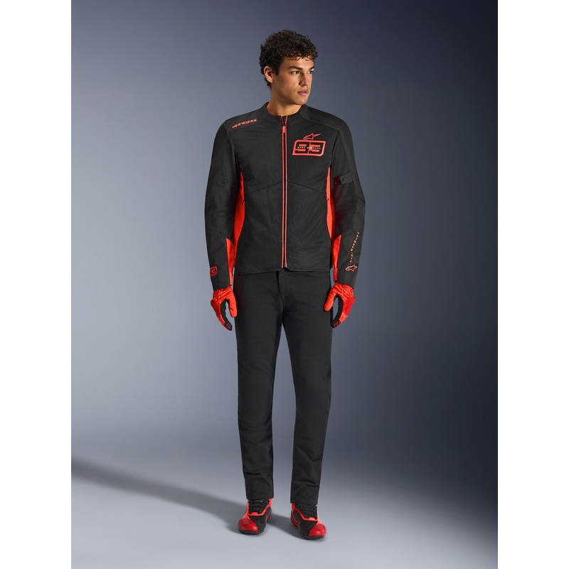 Alpinestars C-1 AIR MM93 mootorratta jope, fluo kollektsioon, punane-punane-must