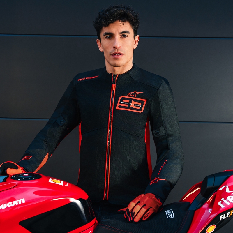 Alpinestars C-1 AIR MM93 mootorratta jope, fluo kollektsioon, punane-punane-must