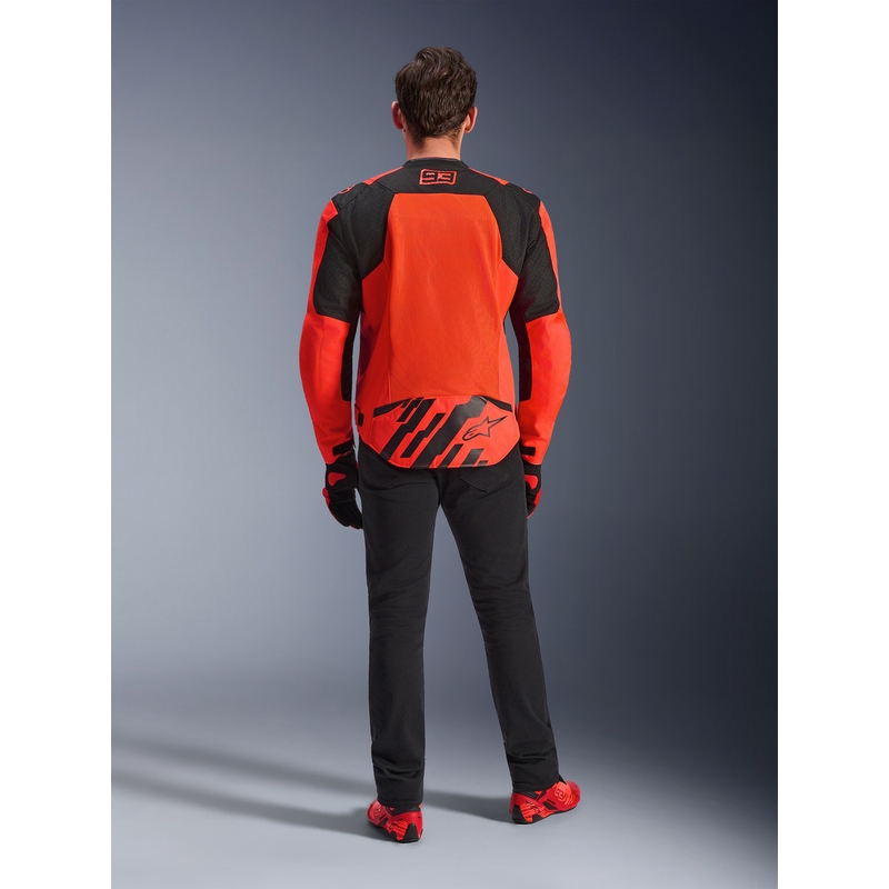 Alpinestars T-SPS Air V2 MM93 mootorratta jope, fluo kollektsioon, punane-must