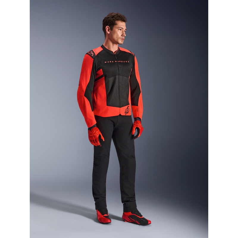 Alpinestars T-SPS Air V2 MM93 mootorratta jope, fluo kollektsioon, punane-must