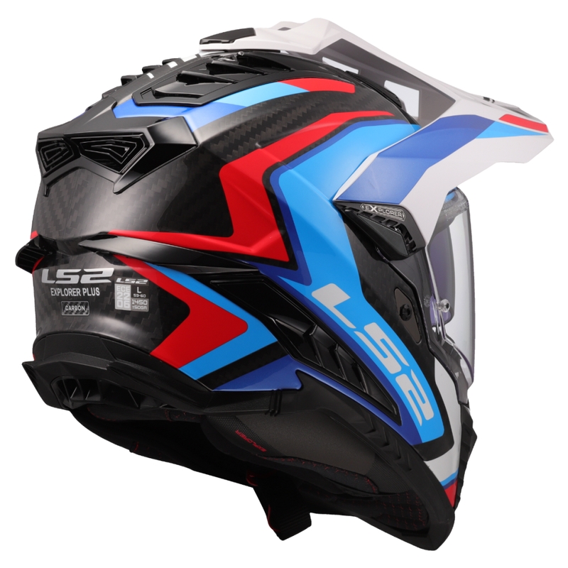 Enduro mootorrattakiiver LS2 MX701 Explorer C Frontier II valge-sinine - II kvaliteet - II. kvaliteet