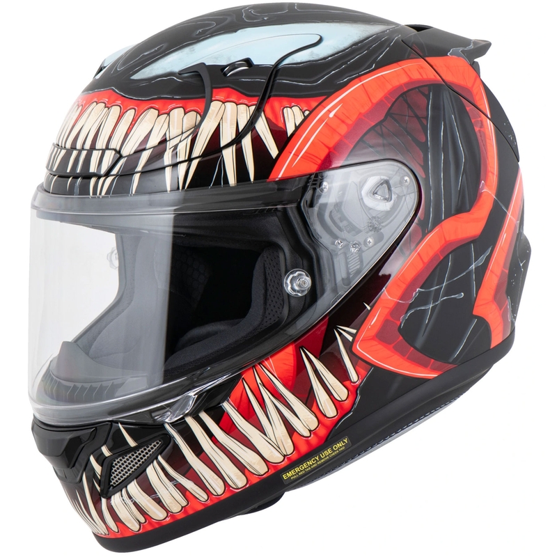 HJC RPHA 12 Venom 3 Marvel täismaskiga mootorrattakiiver must-punane