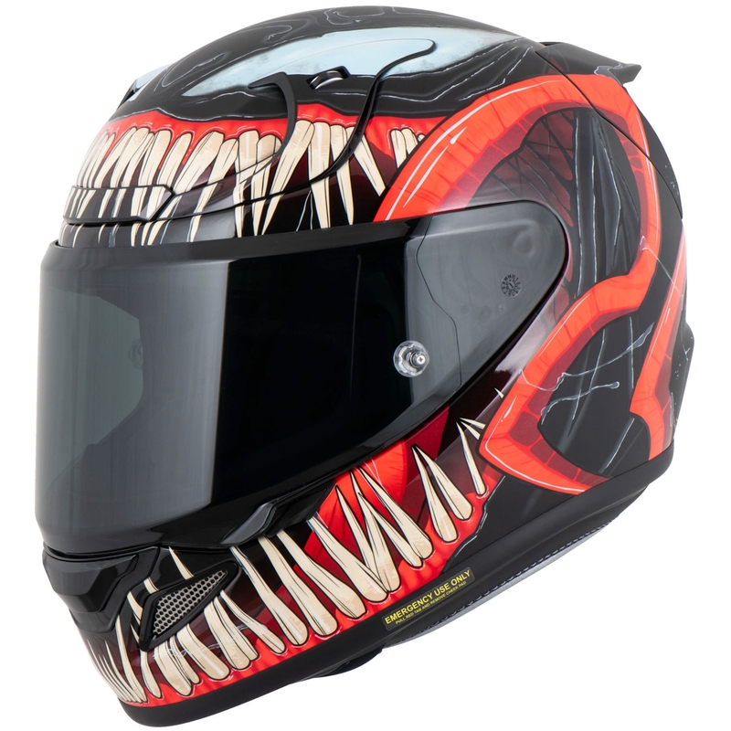 HJC RPHA 12 Venom 3 Marvel täismaskiga mootorrattakiiver must-punane