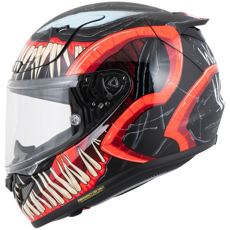 HJC RPHA 12 Venom 3 Marvel täismaskiga mootorrattakiiver must-punane