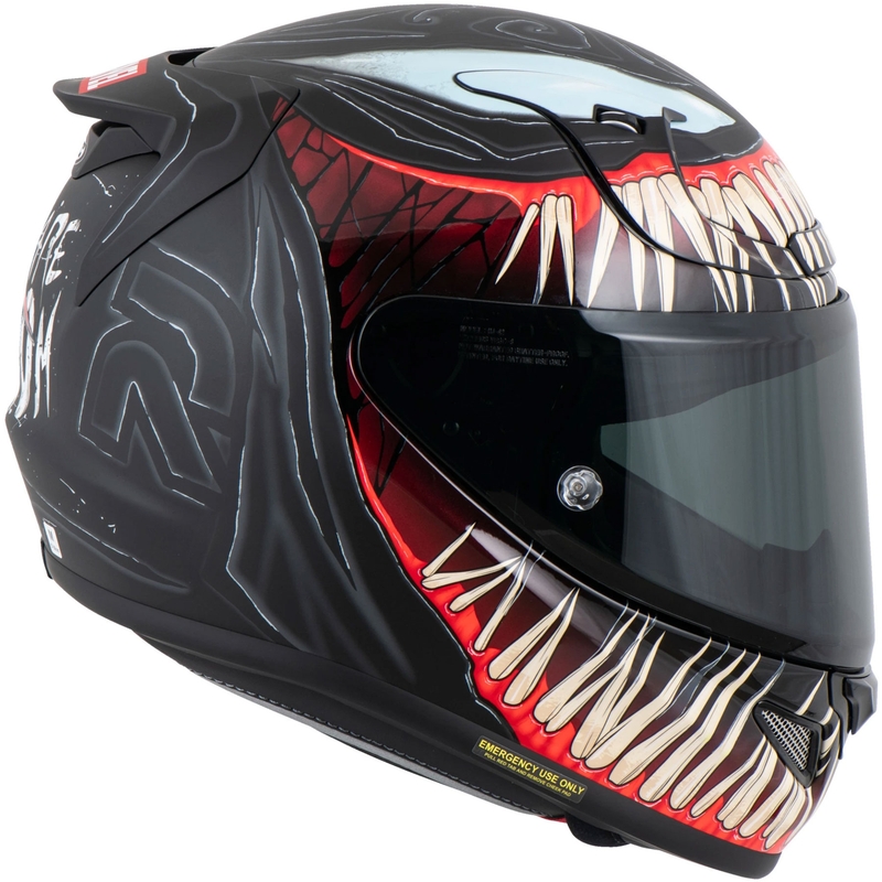 HJC RPHA 12 Venom 3 Marvel täismaskiga mootorrattakiiver must-punane