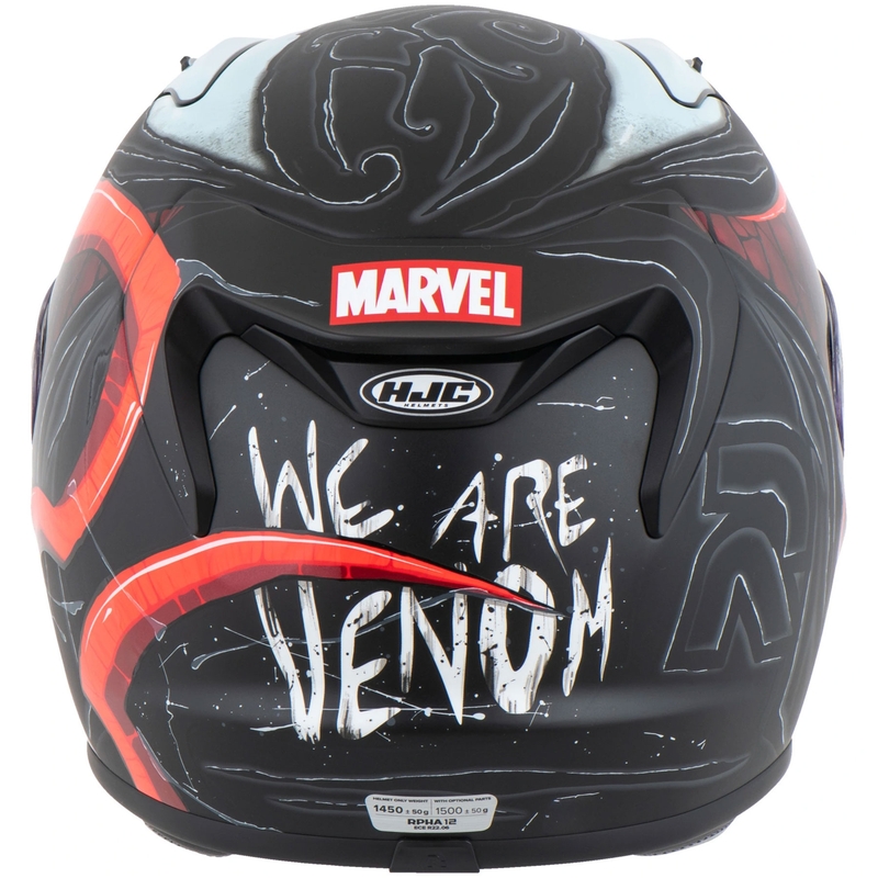 HJC RPHA 12 Venom 3 Marvel täismaskiga mootorrattakiiver must-punane