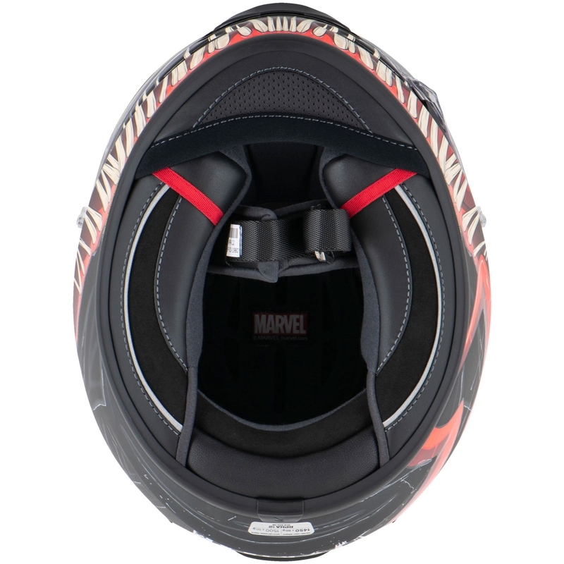 HJC RPHA 12 Venom 3 Marvel täismaskiga mootorrattakiiver must-punane