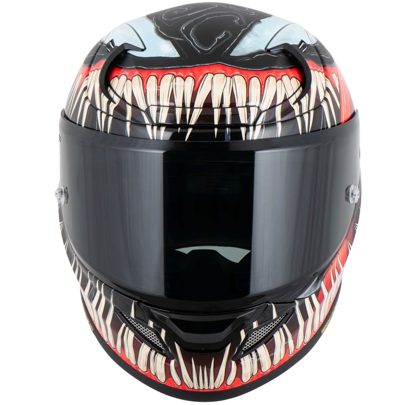HJC RPHA 12 Venom 3 Marvel täismaskiga mootorrattakiiver must-punane