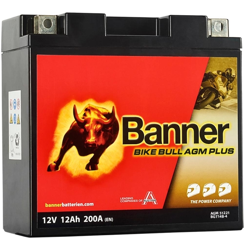 AGM aku Banner Bike Bull AGM PLUS AGM PLUS 512 21 / BGT14B-4 - GT14B-4