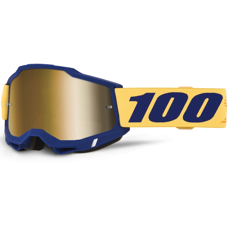 Motokrossiprillid 100% ACCURI 2 Desoto kuldse pleksiklaasiga