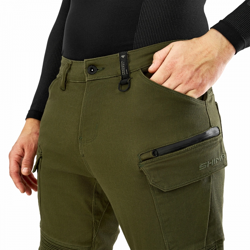 Shima Giro 3.0 pikendatud mootorrattapüksid khaki värvi