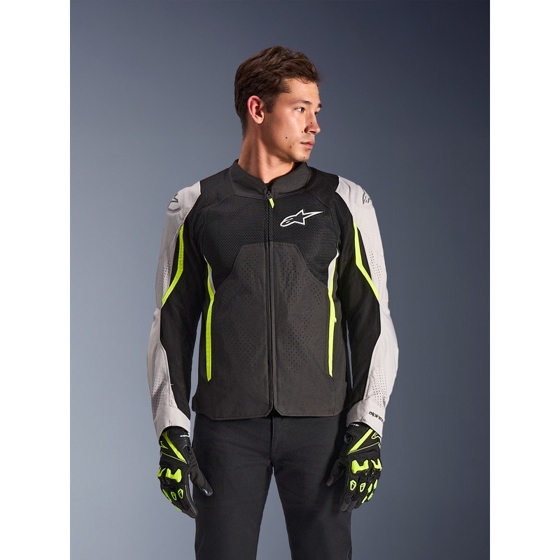 Alpinestars AST V3 Air mootorratta jope valge-fluorestseeriv kollane-must