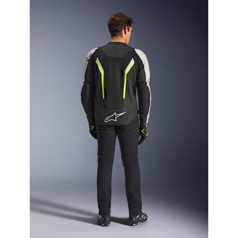 Alpinestars AST V3 Air mootorratta jope valge-fluorestseeriv kollane-must