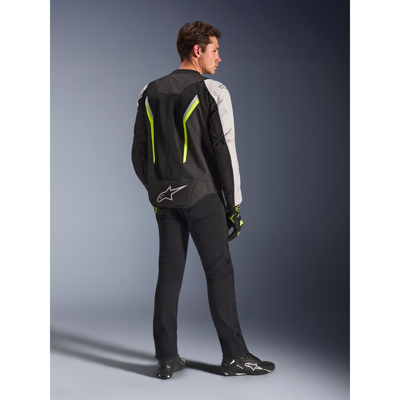 Alpinestars AST V3 Air mootorratta jope valge-fluorestseeriv kollane-must