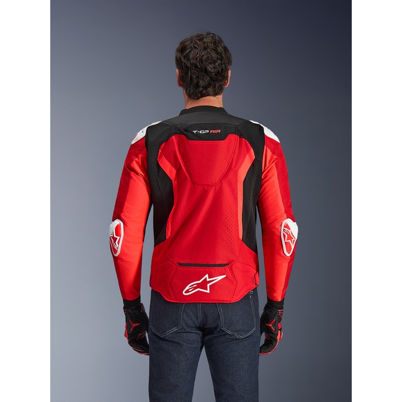 Alpinestars T-GP Air mootorratta jope punane-fluorestseeriv punane-valge-must