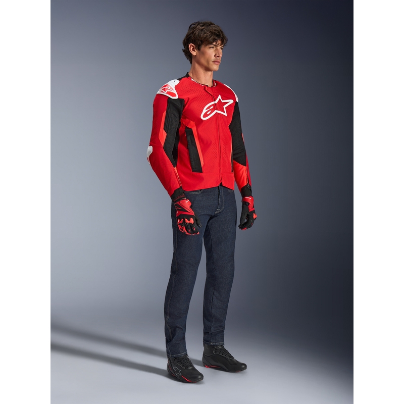 Alpinestars T-GP Air mootorratta jope punane-fluorestseeriv punane-valge-must