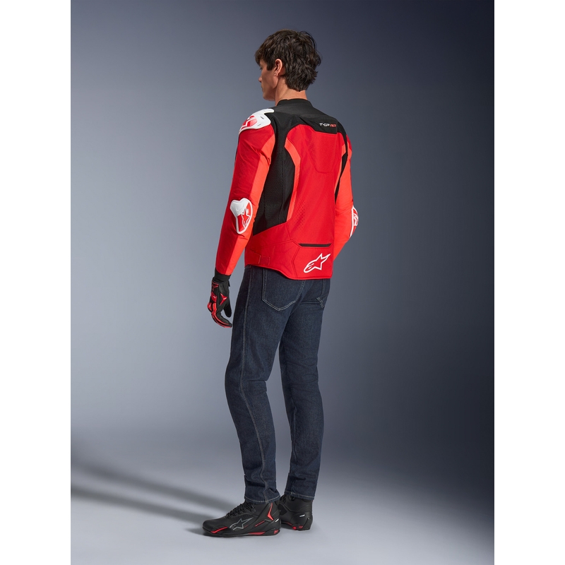 Alpinestars T-GP Air mootorratta jope punane-fluorestseeriv punane-valge-must