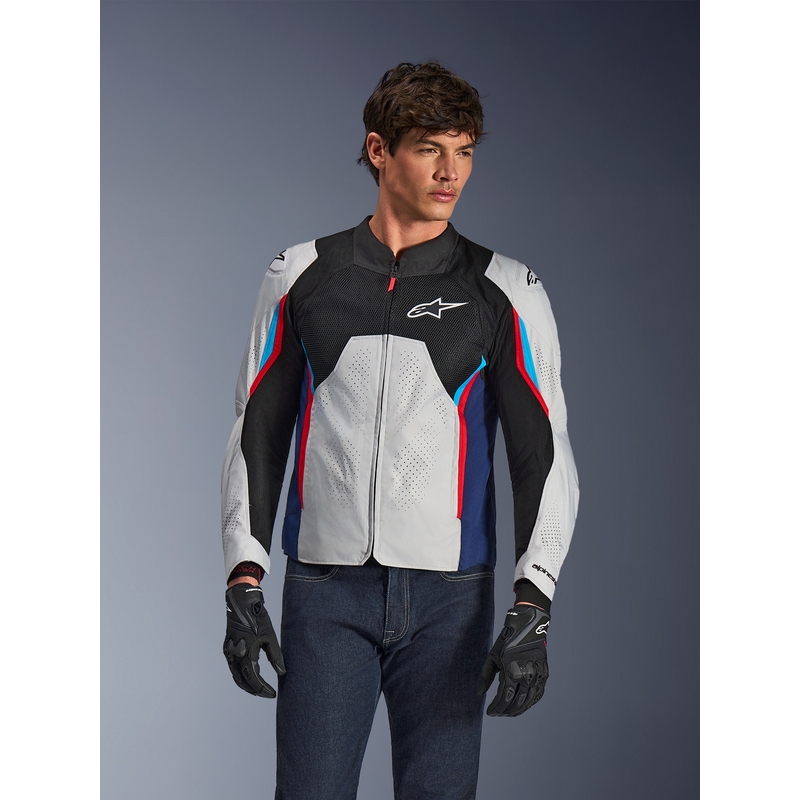Alpinestars AST V3 Air mootorratta jope valge-sinine-punane-must