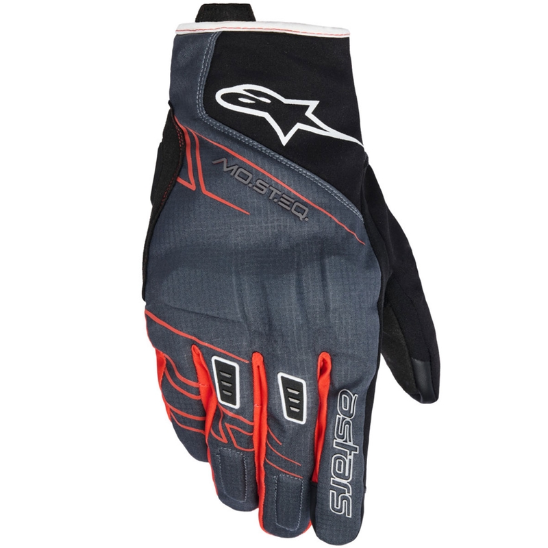 Alpinestars MOBLAST veekindlad mootorratta kindad must-antratsiit-oranž