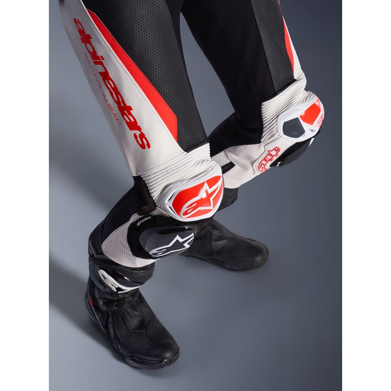 Naiste nahkne mootorrattaülikond Alpinestars Stella GP-R7 valge-fluo punane-must