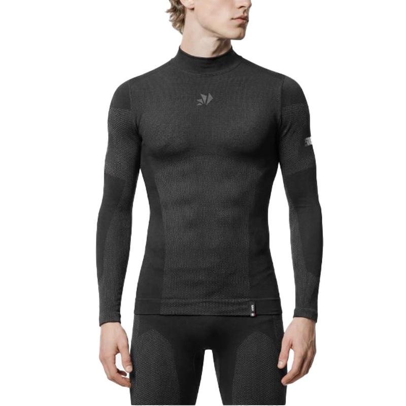 Funktsionaalne pikkade varrukatega T-särk SIXS BT TS3L V2 must-tumehall