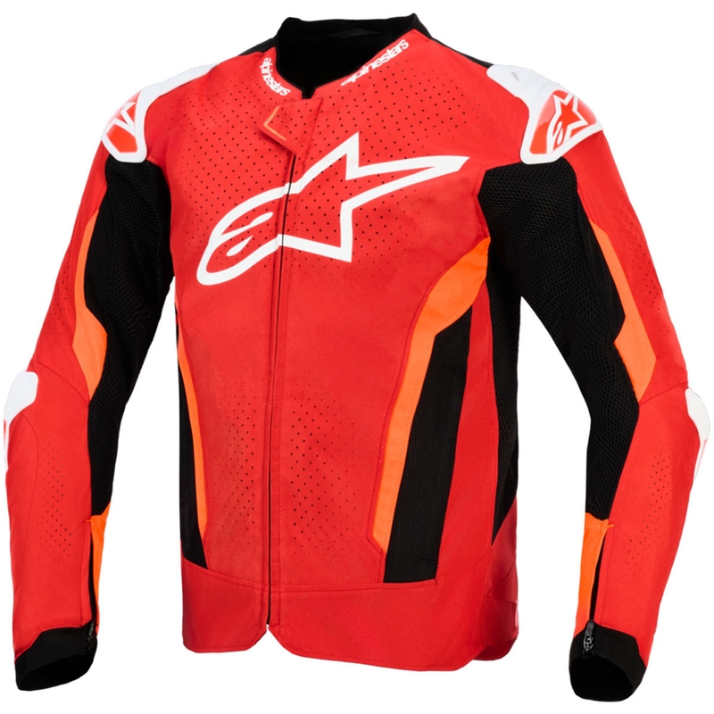 Alpinestars T-GP Air mootorratta jope punane-fluorestseeriv punane-valge-must