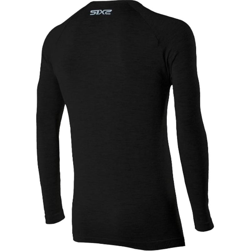 Termo pikkade varrukatega T-särk SIXS TS2 MERINOS must
