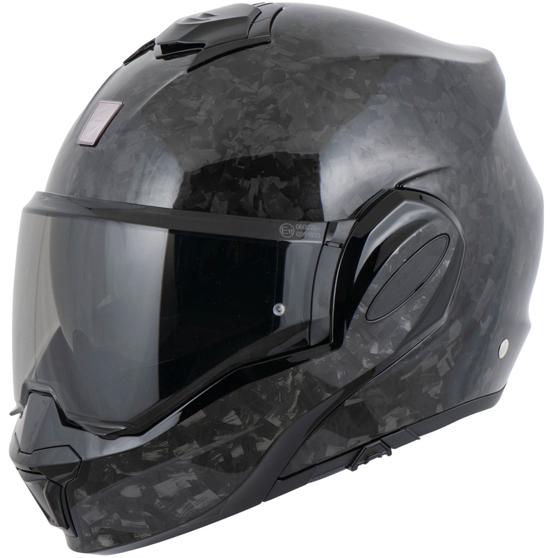 Scorpion EXO-TECH EVO ONYX CARBON Solid ülespööratav mootorrattakiiver must