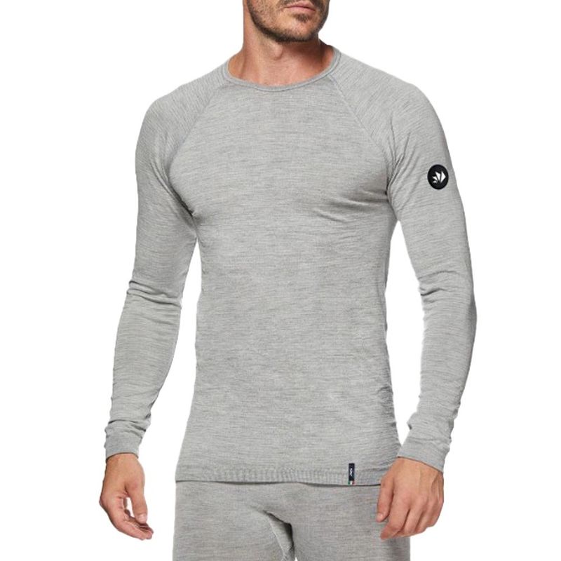 Termo pikkade varrukatega T-särk SIXS TS2 MERINOS hall