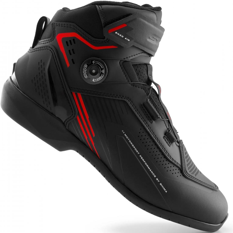 Shima Enzo Air mootorrattasaapad must-punased