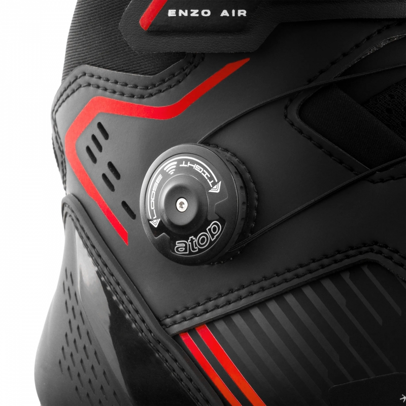 Shima Enzo Air mootorrattasaapad must-punased