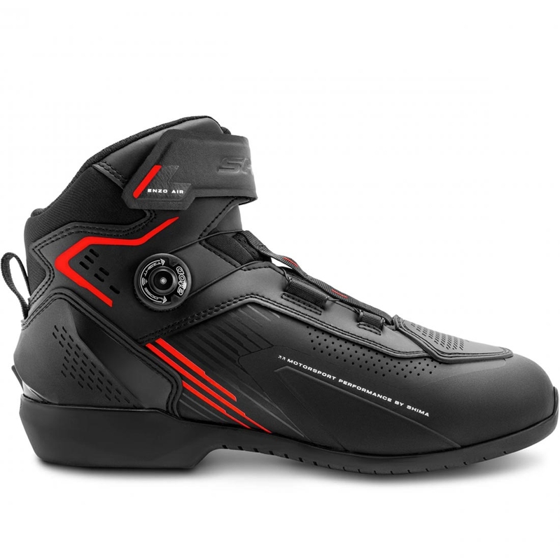 Shima Enzo Air mootorrattasaapad must-punased