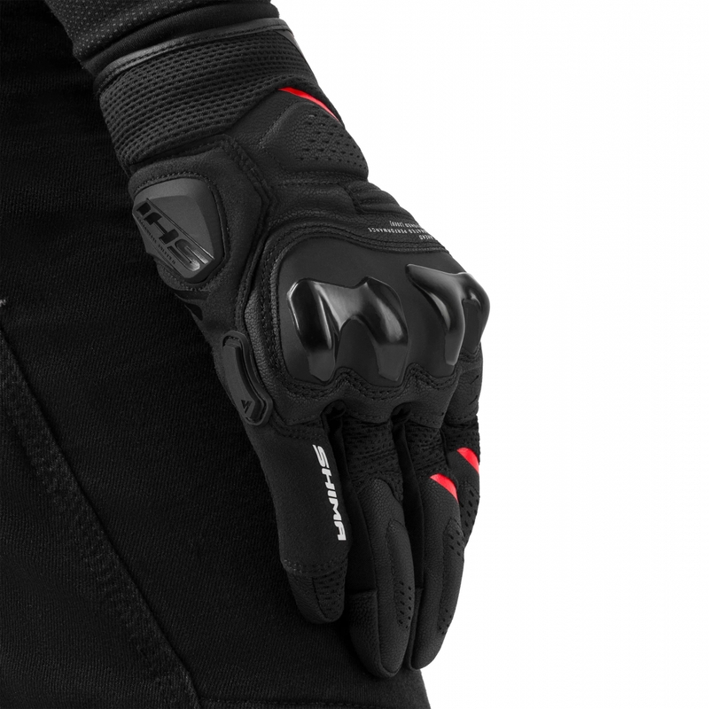 Shima Spark 3.0 mootorratta kindad must-punane