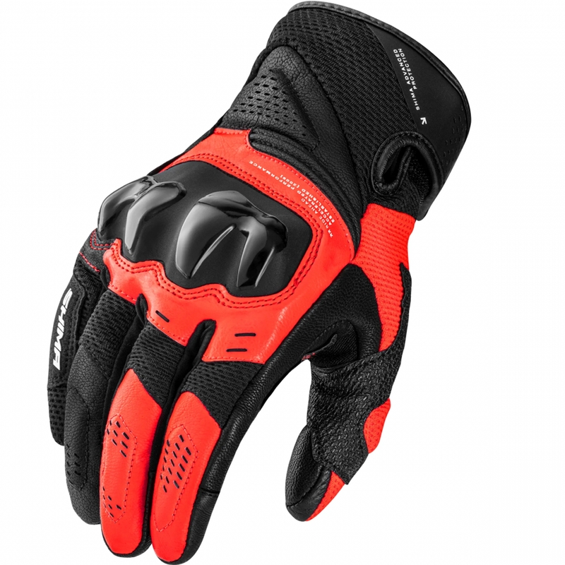 Shima Spark 3.0 mootorratta kindad fluo punased