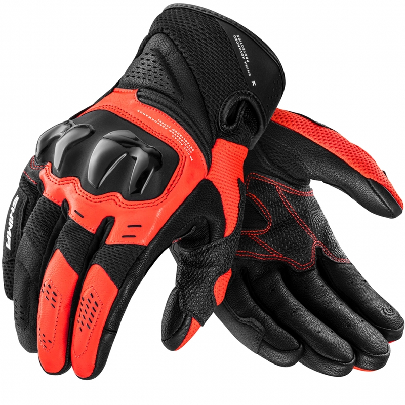 Shima Spark 3.0 mootorratta kindad fluo punased